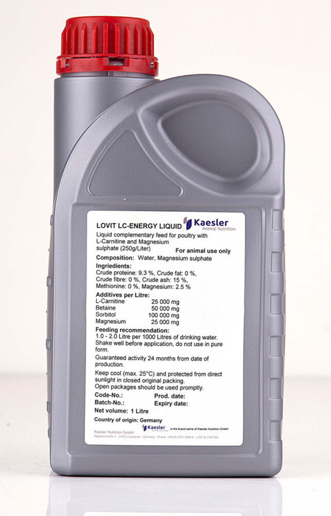 مکمل لویت ال سی انرژی ال کارنیتین و ویتامینهای گروه B طیور ایده پرداز طیور